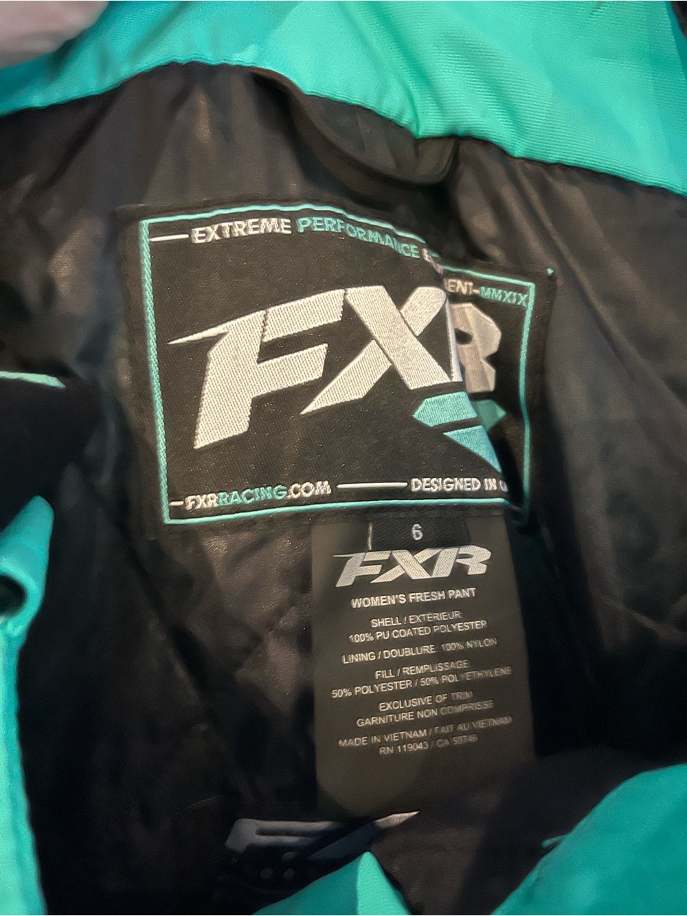FXR Women's Teal Performance Ski Jacket